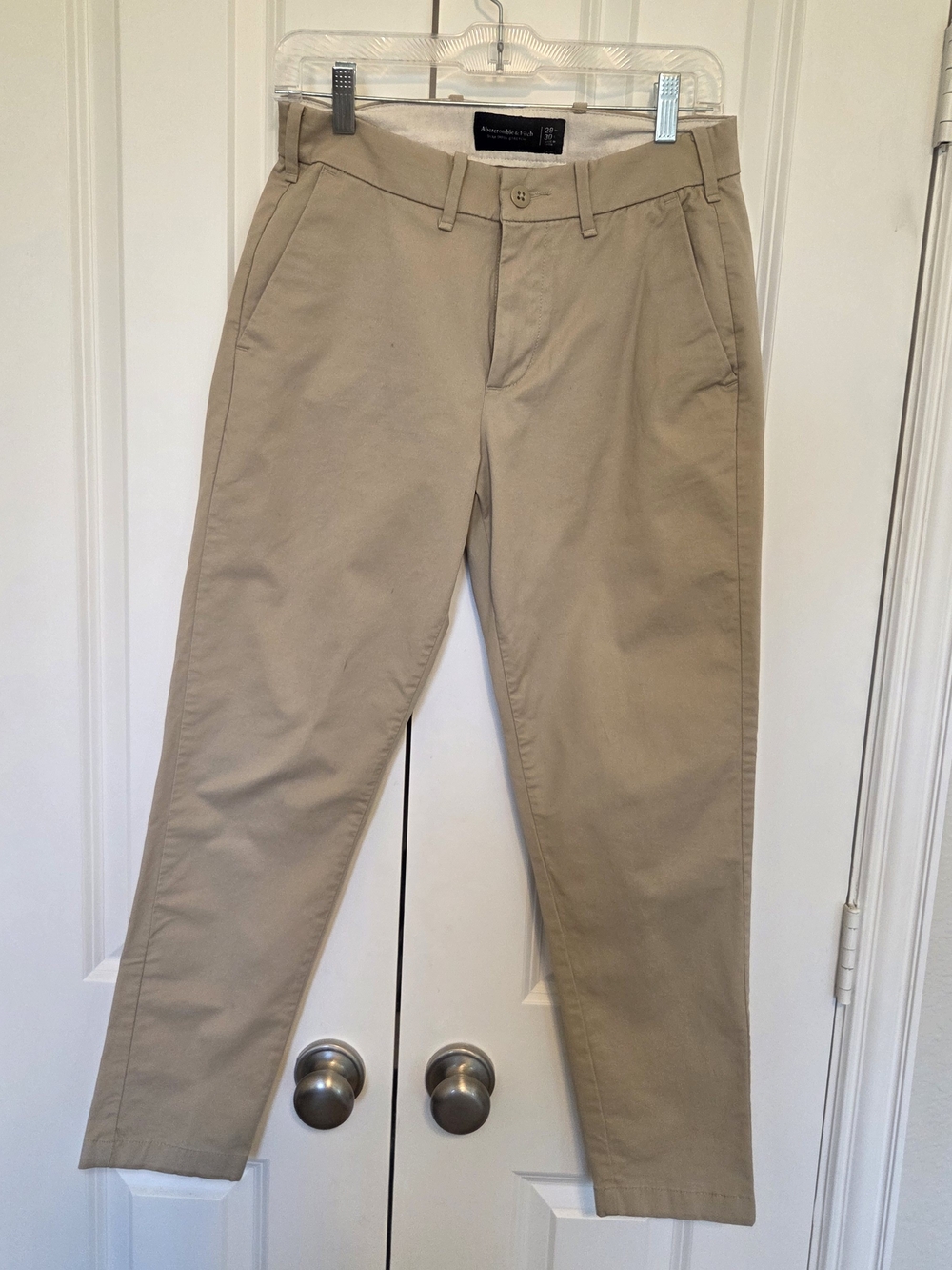 Abercrombie & Fitch Men’s Slim Taper Stretch Chino Pants Khaki 28x30
